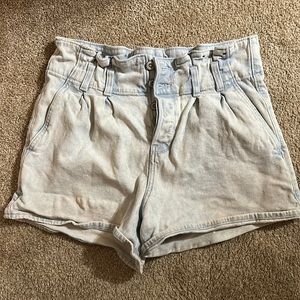 Denim high rise shorts